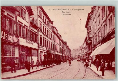 Ludwigshafen Ludwigstraße Straßenbahn Fahrrad LKW