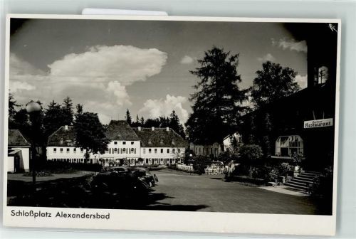 Bad Alexandersbad Kurhaus Schloßplatz Oldtimer