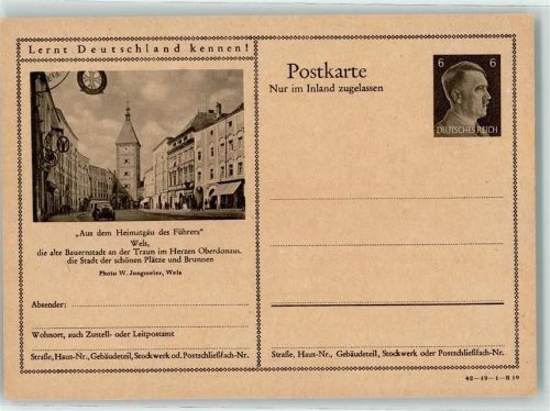 Wels Heimatgau des Führers AK