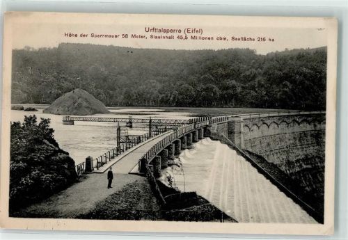 Gemünd 1916 Urfttalsperre Kaskade Sperrmauer