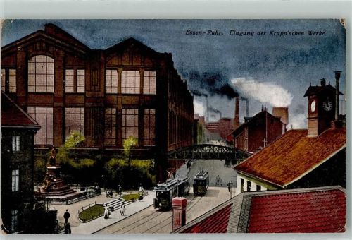 W4300 Essen , Ruhr Eingang zu den Werken Krupp Gebrauchsspuren