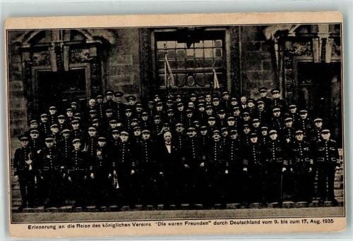 Reise des königlichen Vereins "Die waren Freunden" durch Deutschland 1935 Heilsarmee 1935 KEINE AK