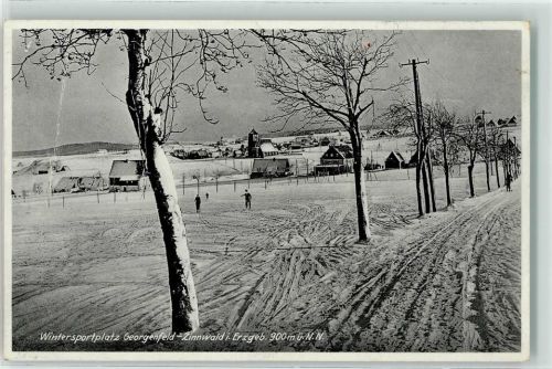 Zinnwald-Georgenfeld Winter Skiwanderer WK II Stempel