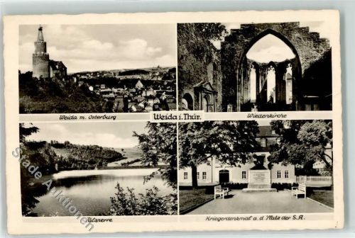 Weida WK II Osterburg Wiedenkirche Talsperre Kriegerdenkmal Platz der S. A.