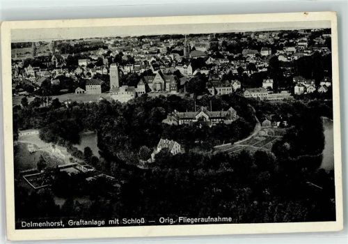 Delmenhorst Fliegeraufnahme Graftanlage Schloss Kirche
