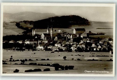 93413 W8490 Cham , Oberpf Foto AK Redemtoristenkirche Kalvarienberg