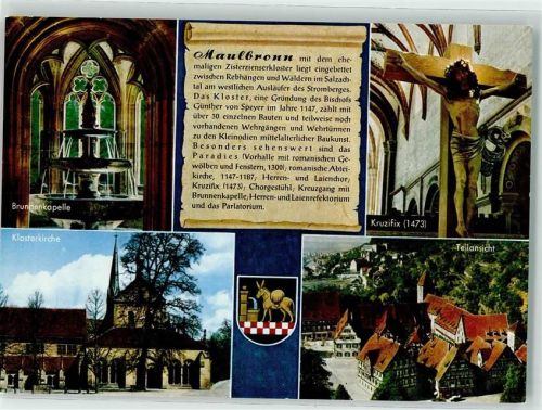Maulbronn Brunnenkapelle Kruzifix Klosterkirche Wappen