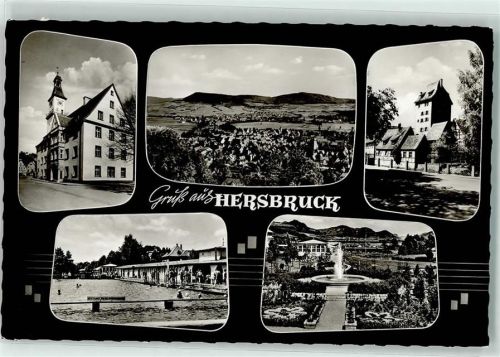 Hersbruck Parkanlage Springbrunnen Schwimmbad Rathaus
