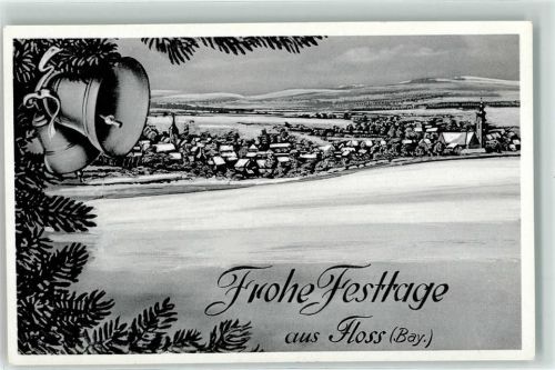Floß Tannenzweig Glocke Winter