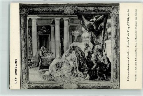 Les Gobelins l`Evanouissement d`Esther d`apres F. de Troy XVIII. Jh.