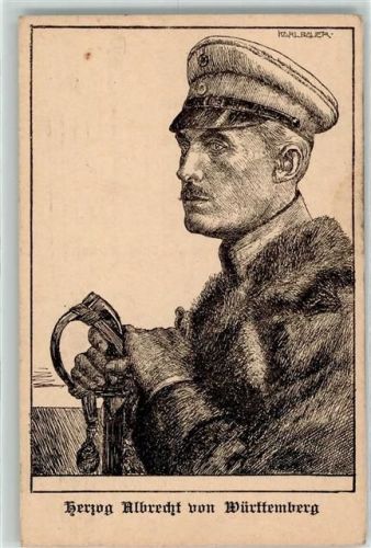 1917 Herzog Albrecht von Württemberg sign.Karlbauer