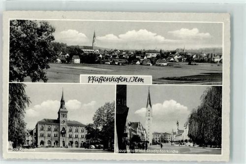 Pfaffenhofen Rathaus Stadtpfarrkirche Hauptplatz