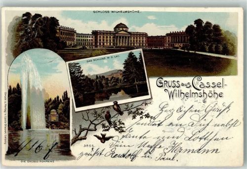 Wilhelmshöhe 1904 Schloß Wilhelmshöhe Schloßpark Große Fontaine Pavillion