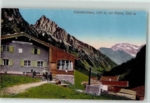 Gerstruben 1150 m Höfats 2260 m Fass Gasthaus Tracht