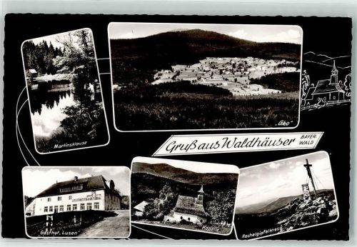 94556 W8351 Waldhäuser - Gasthaus und Pension zum Lusen Rachelgipfelkreuz