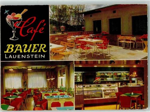 Lauenstein Cafe Bauer Eis Terrasse Gastraum Theke