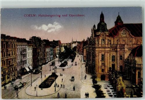 Köln Habsburgerring Lastkutsche Opernhaus Oldtimer Straßenbahn