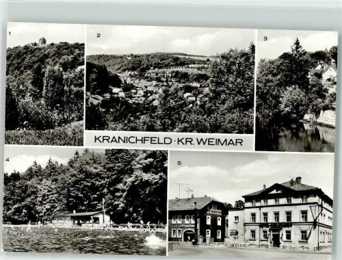 Kranichfeld Blick zum Obergeschoß Blick vom Ruhmberg an der Ilm Freibad Marktplatz