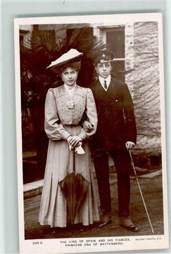 König Alfonso XIII Prinzessin Victoria Eugenie de Battenberg Adel Spanien