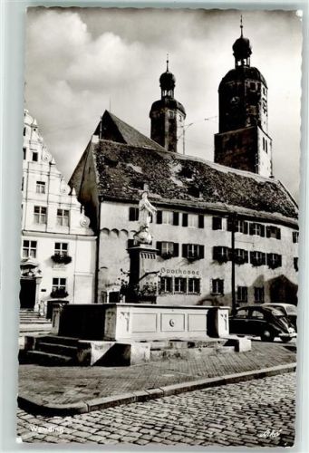 Wemding Landpost Wemding Sparkasse Brunnen Stadtpfarrkirche