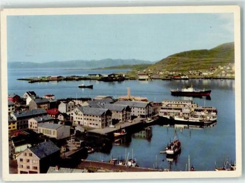 Hammerfest Hafen Fischerboot Frachter