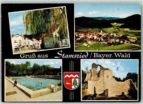 Stamsried Schwimmbad Mariensäule Burgruine Wappen