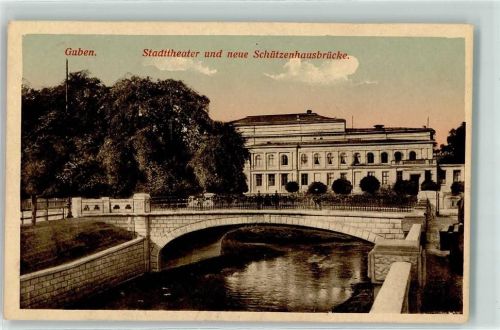 03172 O7560 Guben 1914 - Stadttheater Neue Schützenhausbrücke