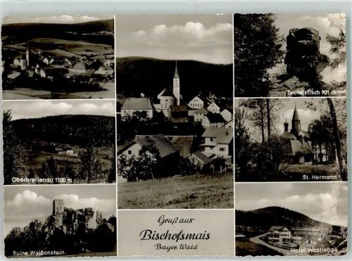 Bischofsmais Ruine Weißenstein Teufelstisch St. Hermann Hotel Wastlsäge