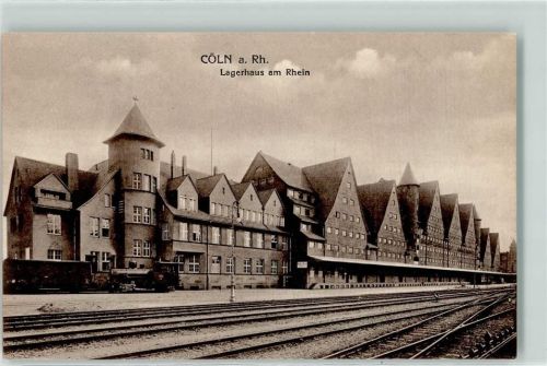 Köln Altstadt-Süd 101 Lagerhaus am Rhein Bahnlinien Hafen Rheinau Eisenbahn