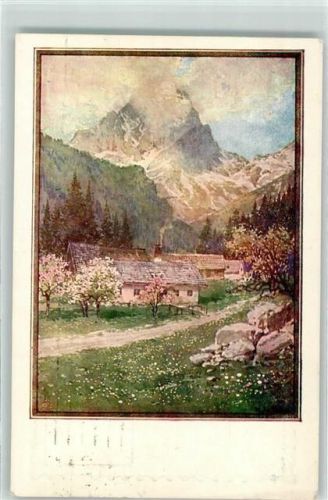 1916 Fürsorgeverein für Taubstummblinde in Wien - Motiv aus Obersteiermark - Berge Bergdorf