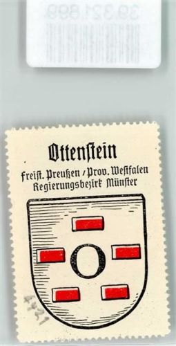 Ottenstein Vignette Wappen Freist. Preußen Prov. Westfalen Regierungsbezirk Münster