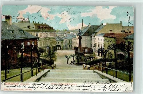 Sternberk 1905 Fürst Lichtensteinplatz Treppe Fabrik