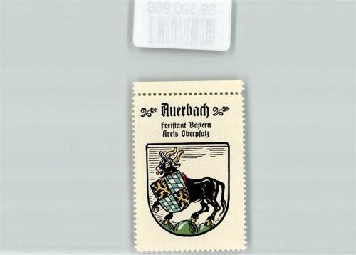 Auerbach Wappen Kaffee Hag Nr. 4 ca. 1920-1940 Auerochse