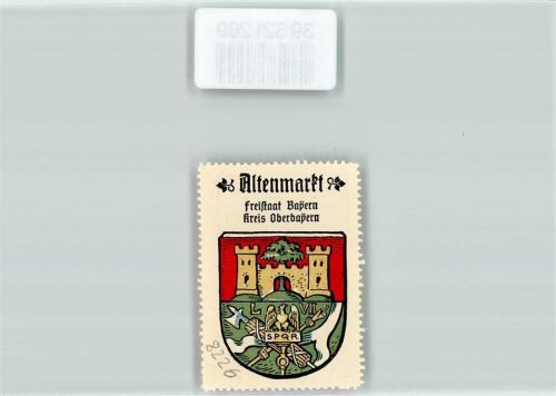 Altenmarkt Wappen Kaffee Hag Nr. 6 ca. 1920-1940 Dreiberg Burg Linde