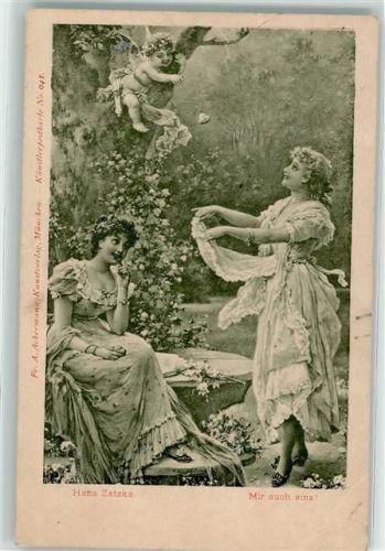 1899 Mir auch ein Herz, Frauen Amor , Verlag Ackermann Nr. 943 AK