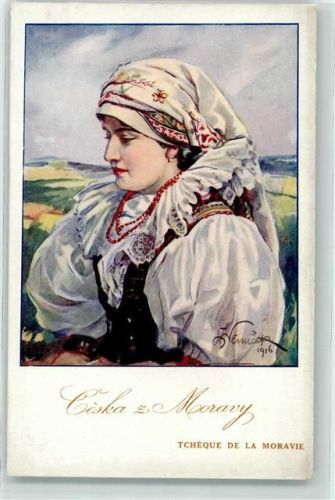 Nove Mesto na Morave 1916 Ceska Tracht sign.