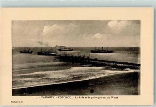 Cotonou la Rade et la prolongement du Wharf Dampfer