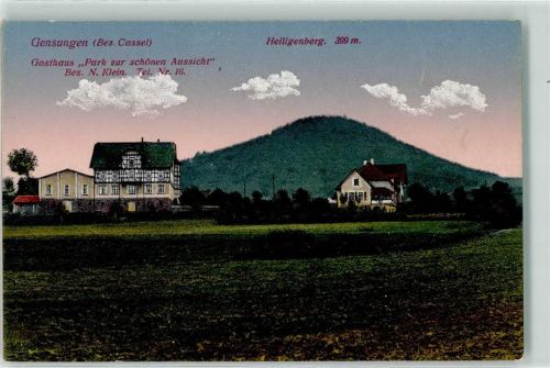 Gensungen Heiligenberg Gasthaus Park zur schönen Aussicht