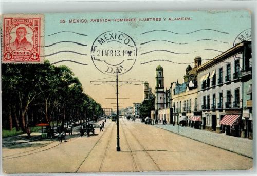1913 Avenida Hombres Ilustres y Alameda Tram