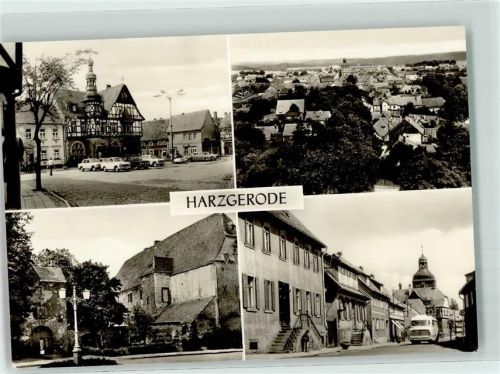 Harzgerode Marktplatz Rathaus Schloß Oberstraße