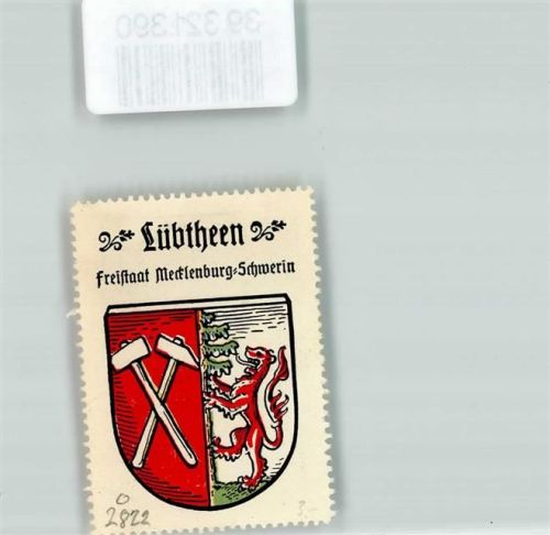 Lübtheen Vignette Wappen Freistaat Mecklenburg Schwerin