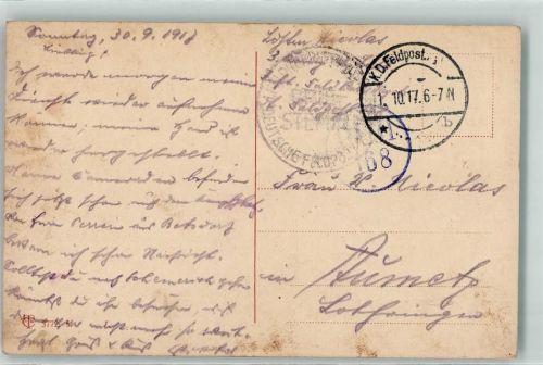 1917 K. D. Feldpost Nr 6