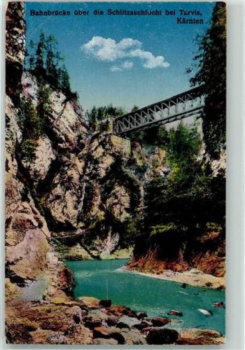 Tarvisio Bahnbrücke über die Schlitzaschlucht