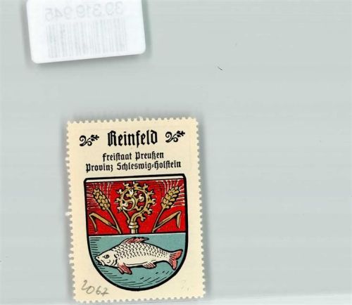 Reinfeld Wappen Fisch Ähre Abtstab Kaffee Hag Nr. 37