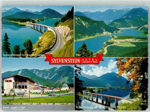 Fall Hotel Jäger v.Fall Faller Klamm Brücke Oldtimer VW Käfer Sylvensteinsee