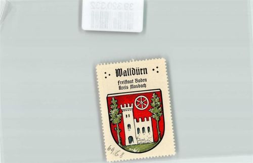Walldürn Wappen Kaffee Hag Nr. 129 ca. 1920-1940 Burg Zinnenturm