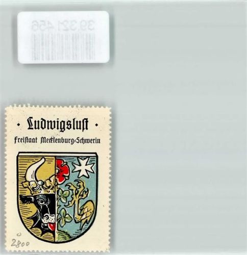 Ludwigslust Vignette Wappen Freistaat Mecklenburg Schwerin