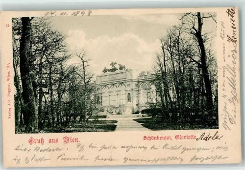 Wien 1898 Schönbrunn Gloriette