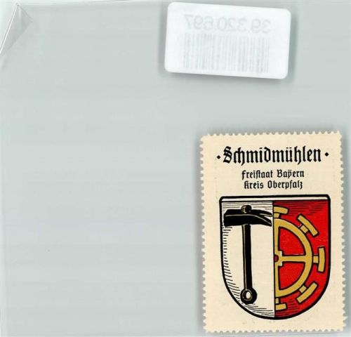 Schmidmühlen Wappen Kaffee Hag Nr. 70 ca. 1920-1940 Hammer Halbes Mühlrad