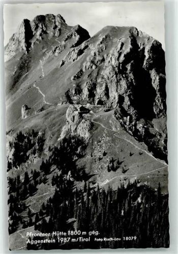 Tannheim Pfrontner Hütte gegen Aggenstein Hüttenstempel